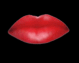 Gif animé bouche bisou